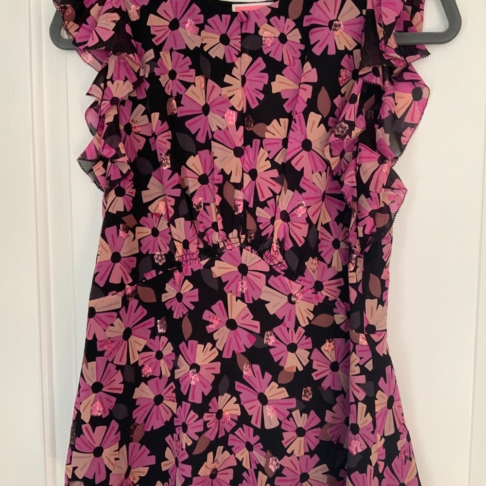 Kate Spade New York Pink Multicolor Chiffon Silk Blend Too size 0 New